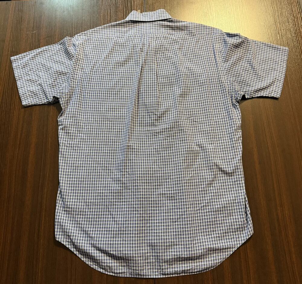 Ralph Lauren Men's Size M Classic Fit Button Front Short Sleeve Shirt Blue Pony